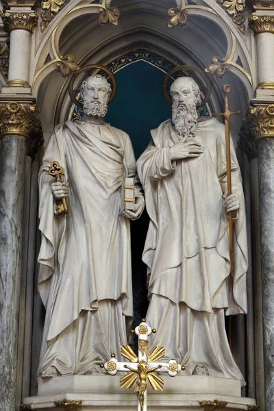 Altar Des Petrus Und Paulus Der Zagreber Kathedrale Zur Mariä — Stockfoto