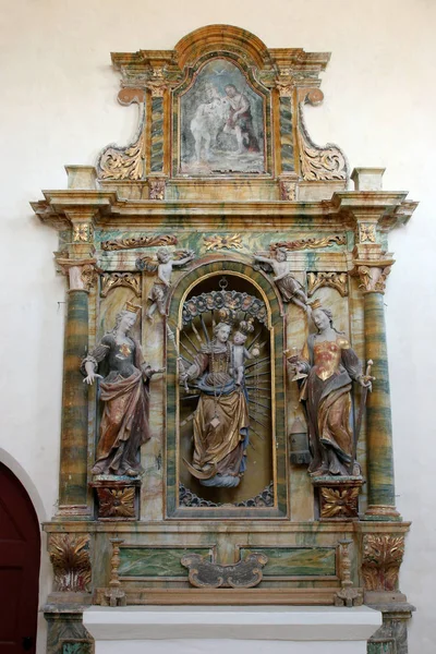 Altare Della Madonna Nella Cappella San Wolfgang Vukovoj Croazia — Foto Stock