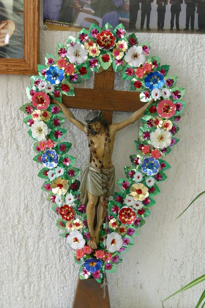 Crucificação Igreja São Pedro Paulo Cvetlin Croácia — Fotografia de Stock