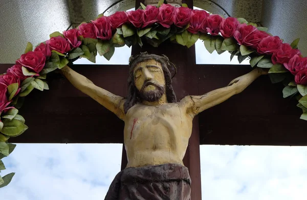 Roadside Crucifix Klenovnik Croatia — Stock Photo, Image