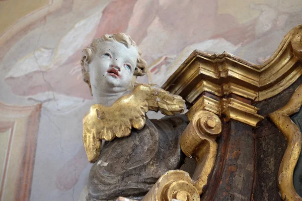 Statue Ange Dans Chapelle Saint Georges Purga Lepoglavska Croatie — Photo