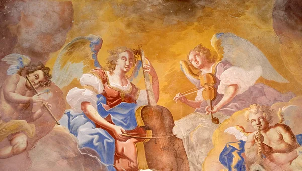 Santa Cecilia Affresco Nella Cappella San Giorgio Purga Lepoglavska Croazia — Foto Stock