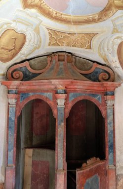 Günah çıkarma odasında Şapel Saint George Purga Lepoglavska, Hırvatistan