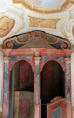 Günah çıkarma odasında Şapel Saint George Purga Lepoglavska, Hırvatistan