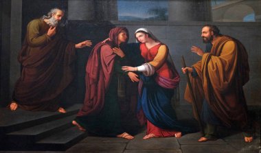 Meryem Ana, mihrabını Basilica of Saint Frediano, Lucca, Toskana, İtalya ziyaret