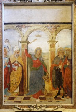 Şapel Madonna, kurtarma, sunak Giuliano da Pisa'da Basilica of Saint Frediano, Lucca, Toskana, İtalya 