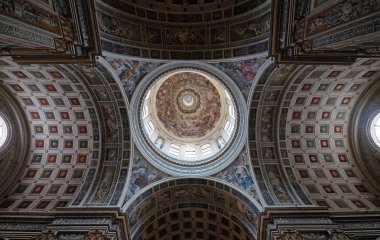 Saint Andrew Mantua, İtalya bazilikanın fresklerle kubbe