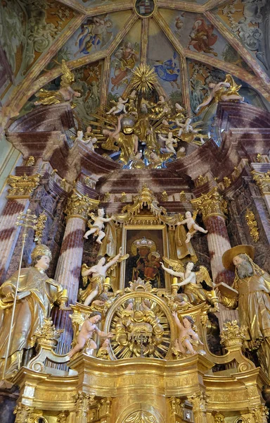 Altar Principal Igreja Imaculada Conceição Lepoglava Croácia — Fotografia de Stock