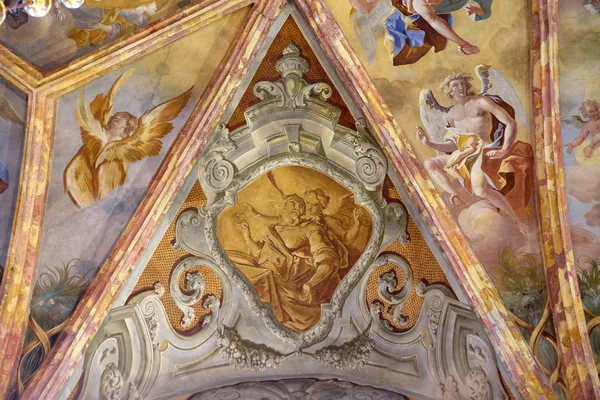 Saint Matthew Evangelist Fresco Kerk Van Onbevlekte Ontvangenis Lepoglava Kroatië — Stockfoto