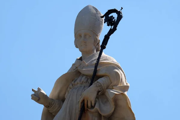 San Paulino Antioquía Primer Obispo Lucca Desde Muralla Medieval Que — Foto de Stock