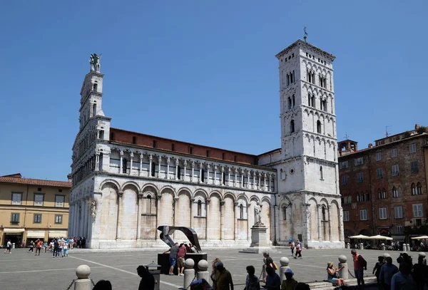 Chiesa San Michele Foro Lucca Italia Giugno 2017 — Foto Stock