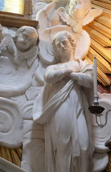 Estátua Santo Altar Basílica San Frediano Lucca Toscana Itália — Fotografia de Stock