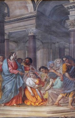 Basilica of Saint Andrew Mantua, İtalya fresco 