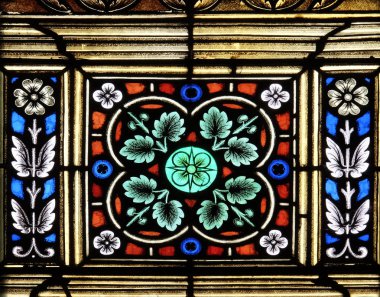 Vitray pencere içinde parish Kilisesi, Saint Mark Zagreb, Hırvatistan