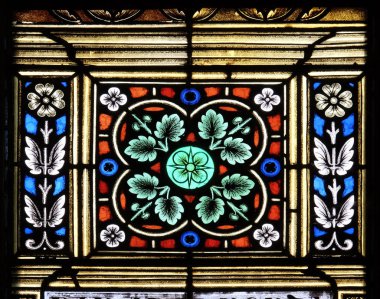 Vitray pencere içinde parish Kilisesi, Saint Mark Zagreb, Hırvatistan