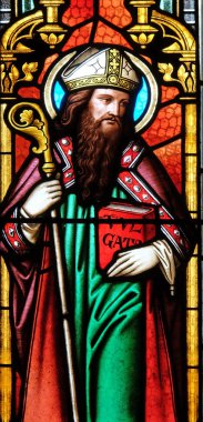 Aziz Cyril, vitray pencere içinde parish Kilisesi, Saint Mark Zagreb, Hırvatistan