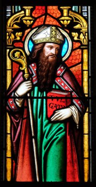 Aziz Cyril, vitray pencere içinde parish Kilisesi, Saint Mark Zagreb, Hırvatistan 