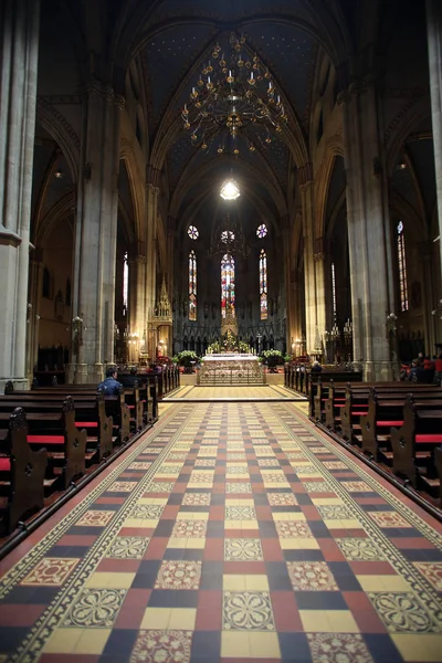 Interior Catedral Zagreb Croácia — Fotografia de Stock