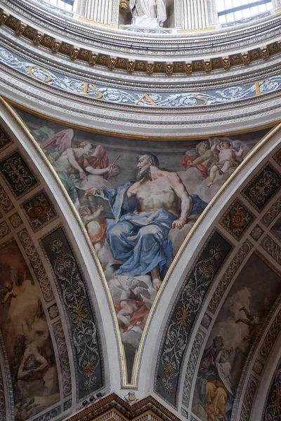 Saint Matthew Evangelist Fresco Basilica Saint Andrew Mantua Italy — Stock Photo, Image