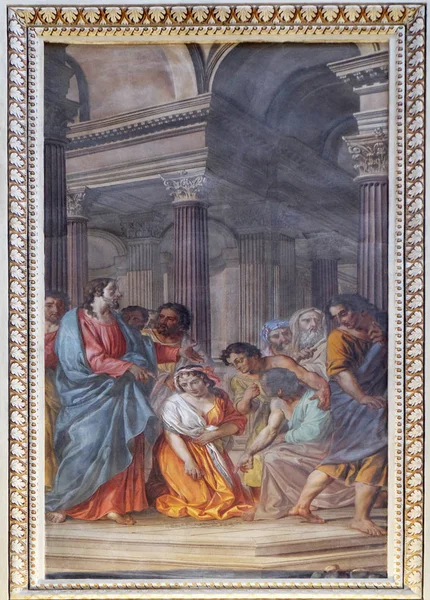 Fresco Basiliek Van Sint Andreas Mantova Italië — Stockfoto