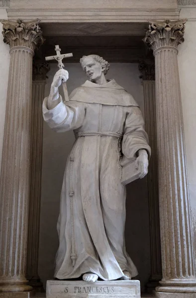 Saint Francis Statue Mantua Cathedral Dedicated Saint Peter Mantua Italy — Stock Photo, Image
