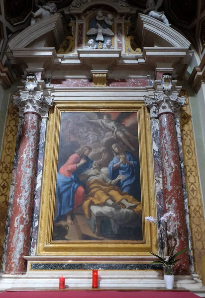 Morte São José Retábulo Catedral Mântua Dedicado São Pedro Mântua — Fotografia de Stock