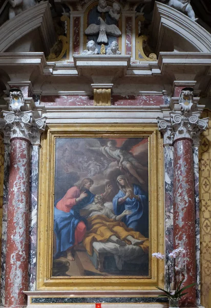 Morte San Giuseppe Pala Altare Della Cattedrale Mantova Dedicata San — Foto Stock