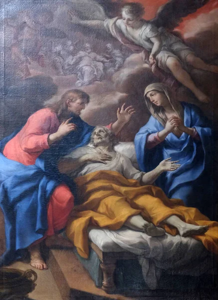 Death Saint Joseph Altarpiece Mantua Cathedral Dedicated Saint Peter Mantua — Stock Photo, Image