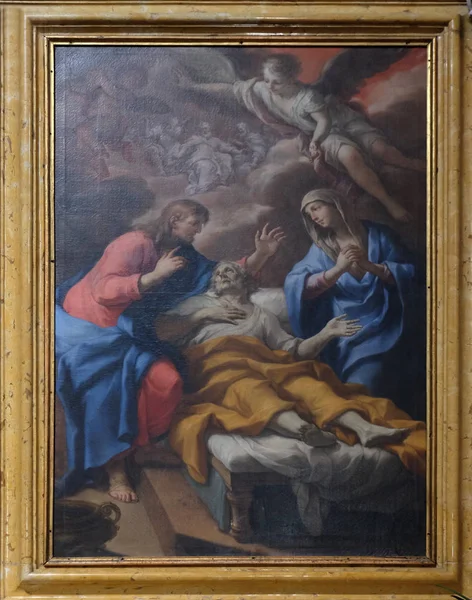 Śmierci Świętego Józefa Ołtarz Mantui Katedry Poświęconej Piotra Mantua Włochy — Zdjęcie stockowe