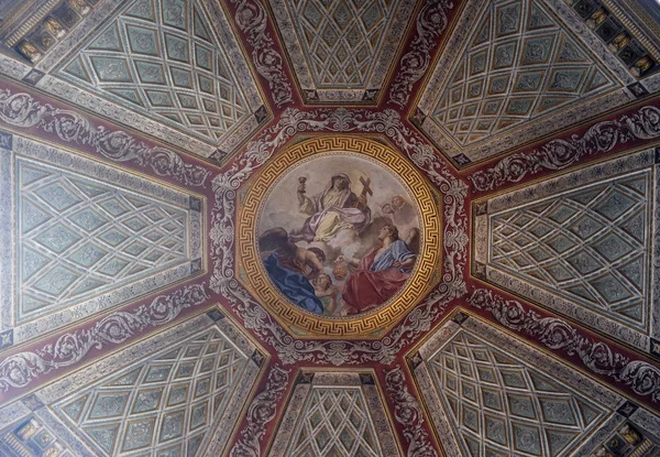 Affresco Dipinto Sul Soffitto Della Cupola Della Cappella Del Santissimo — Foto Stock