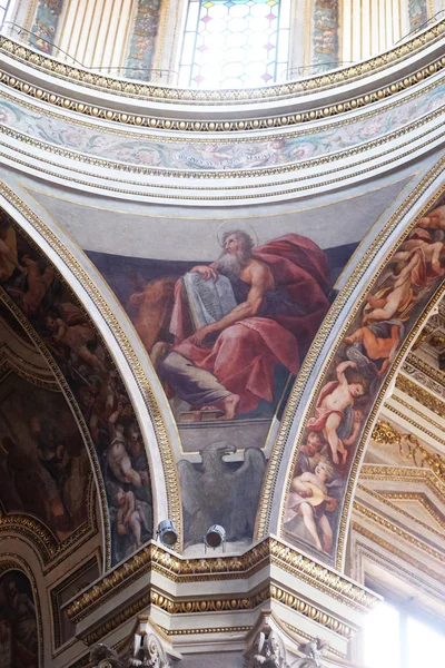 Άγιος Λουκάς Ευαγγελιστής Τοιχογραφία Στον Καθεδρικό Ναό Της Μάντοβα Αφιερωμένο — Φωτογραφία Αρχείου