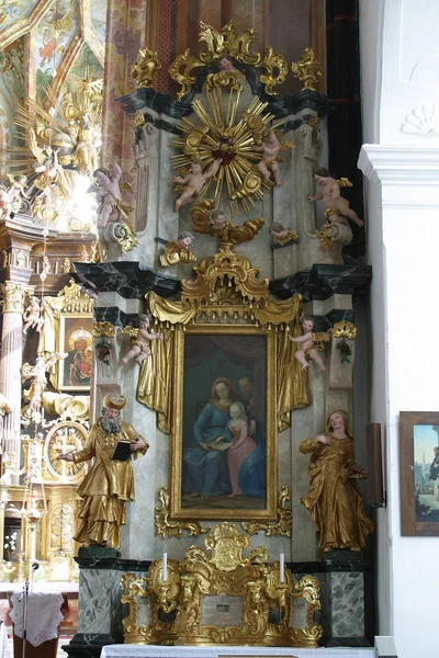 Altare Sant Anna Nella Chiesa Dell Immacolata Concezione Lepoglava Croazia — Foto Stock