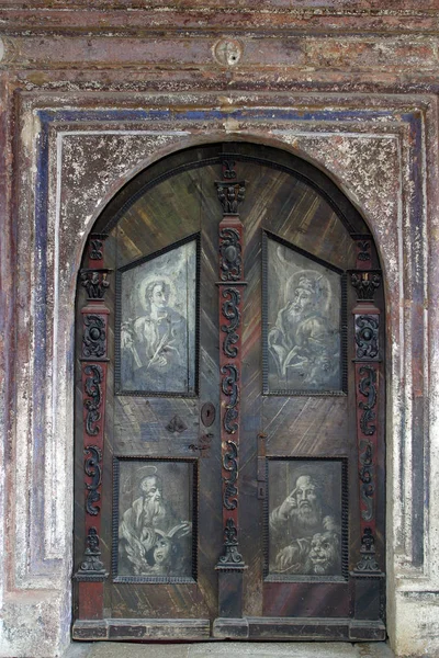 Porta Della Chiesa Dell Immacolata Concezione Lepoglava Croazia — Foto Stock