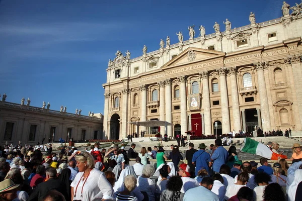 Basílica São Pedro Cidade Vaticano Canonização Madre Teresa Roma Itália — Fotografia de Stock
