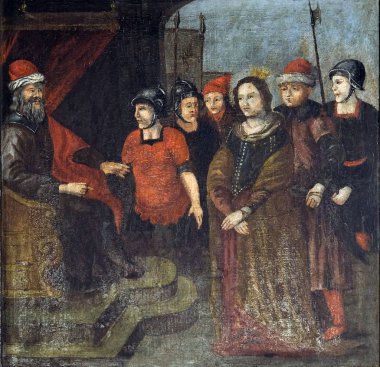 Yargıcın mihrabını Velika Mlaka, Hırvatistan Saint Barbara Kilisesi Saint Barbara 