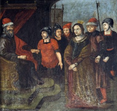 Yargıcın mihrabını Velika Mlaka, Hırvatistan Saint Barbara Kilisesi Saint Barbara 