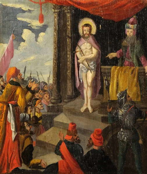 Wersja Próbna Jezusa Chrystusa Ołtarz Kościele Świętej Barbary Velika Mlaka — Zdjęcie stockowe