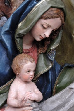 Stitar, Hırvatistan aziz Matthew kiliseye yeni doğan İsa, Doğum sahnesi, mihrabını tutan bakire