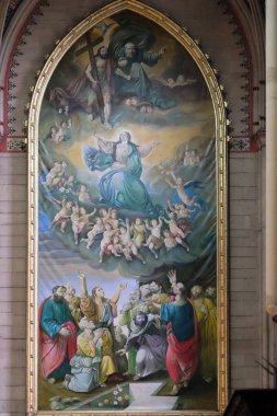 Mihrabını Zagreb Katedrali Mary varsayım adanmış Kutsal Bakire Meryem Varsayım 