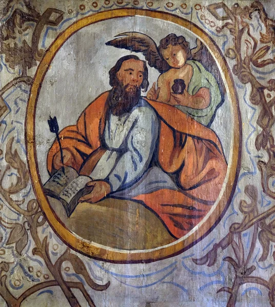 Saint Matthew Evangelist Altarpiece Church Saint Barbara Velika Mlaka Croatia — Stock Photo, Image