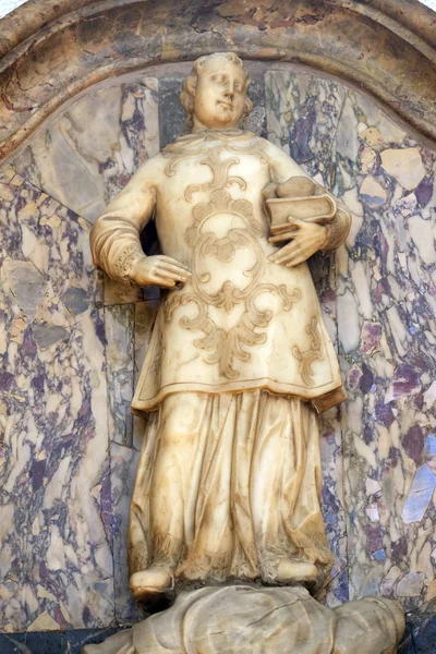 Saint Stephen Staty Altaret Vår Lady Zagrebs Katedral Tillägnad Antagandet — Stockfoto