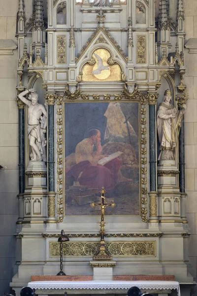 Altar Saint Jerome Zagreb Cathedral Dedicated Assumption Mary — Stock Photo, Image