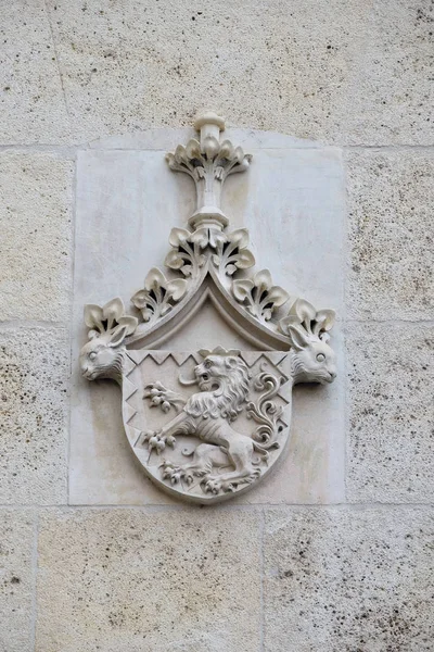 Armoiries Cardinal Joseph Mihalovic Façade Cathédrale Zagreb Dédiée Assomption Marie — Photo