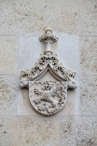 Herb Kardynała Józefa Mihalovic Fasada Katedra Zagrzebiu Poświęcony Pod Wezwaniem — Zdjęcie stockowe