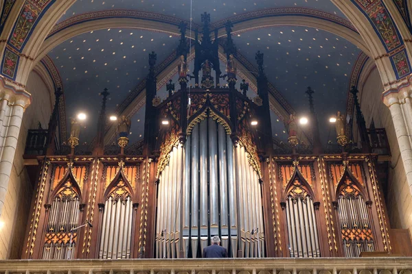 Zagreb Hırvatistan Zagreb Katedrali Boru Organ — Stok fotoğraf