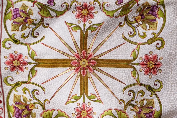 Detail Church Vestment Made Sisters Charity Saint Vincent Paul Zagreb — Stock Photo, Image
