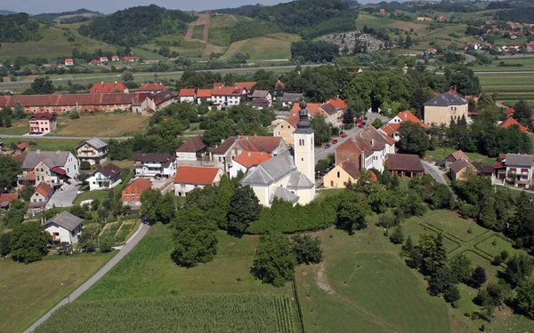 Iglesia Parroquial Santa Cruz Zacretje Croacia — Foto de Stock