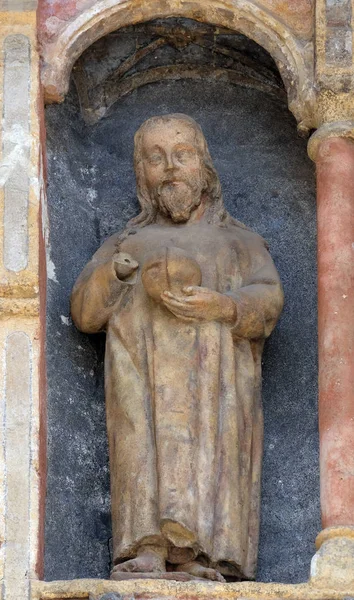 Standbeeld Van Heilige Het Zuid Portaal Van Kerk Van San — Stockfoto