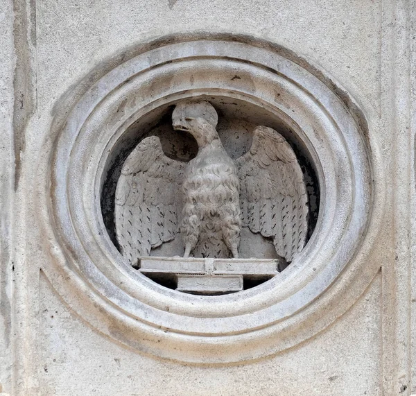 Symbol För Sankt Johannes Evangelisten Marmor Predikstolen Jacopo Paolo Ferrara — Stockfoto