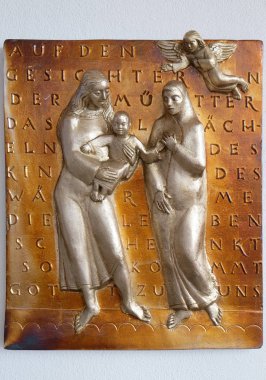 Kutsal Aile, kabartma Leutershausen, Almanya Aziz Bartholomew Kilisesi